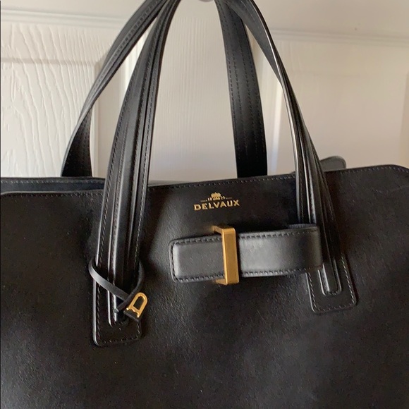 SOLD-Like New Black Delvaux Simplissime Tote - Picture 2 of 8